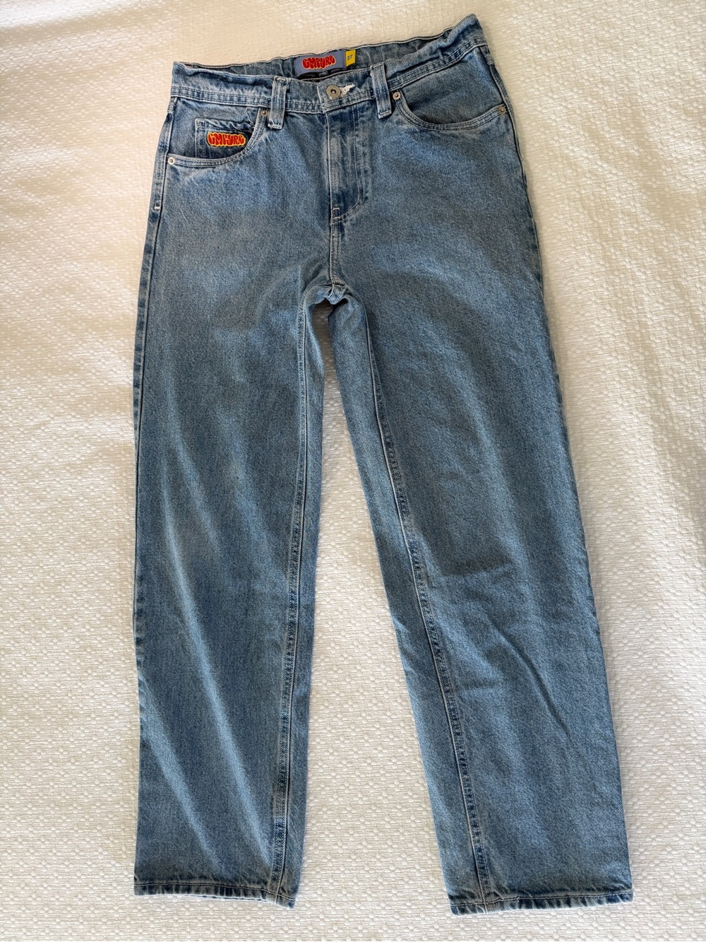 Empyre Light Wash Kids Denim Jeans with Logo Patch